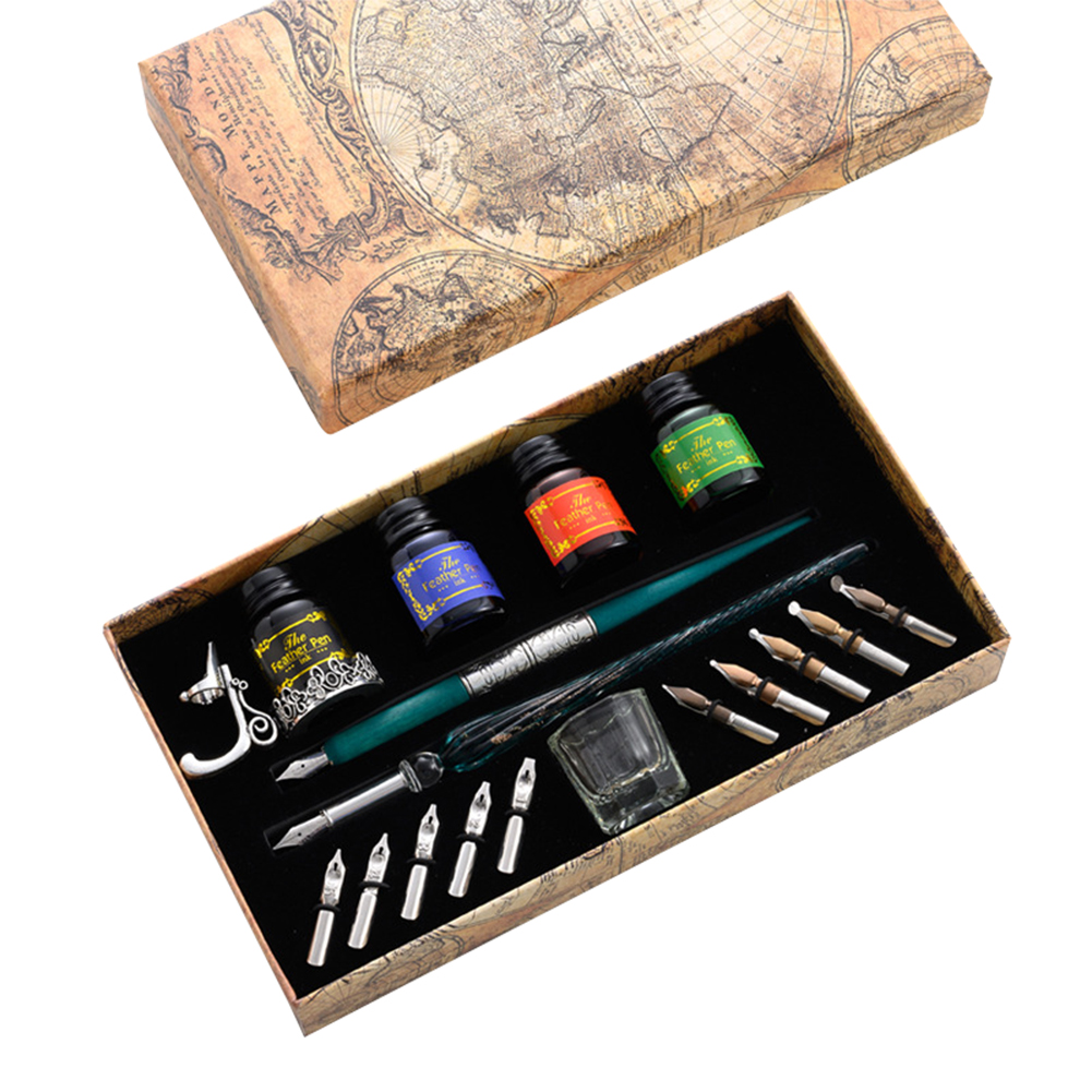 Unikalne zestawy piór do pisan – Glass Dip Pen Calligraphy Ink Set recenzja i cena