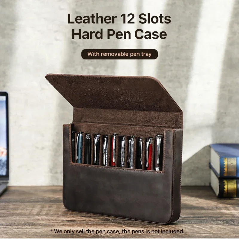 Luksusowe etui na długopisy z  – Leather Fountain Pen Case 3 Slots Pouch recenzja i cena