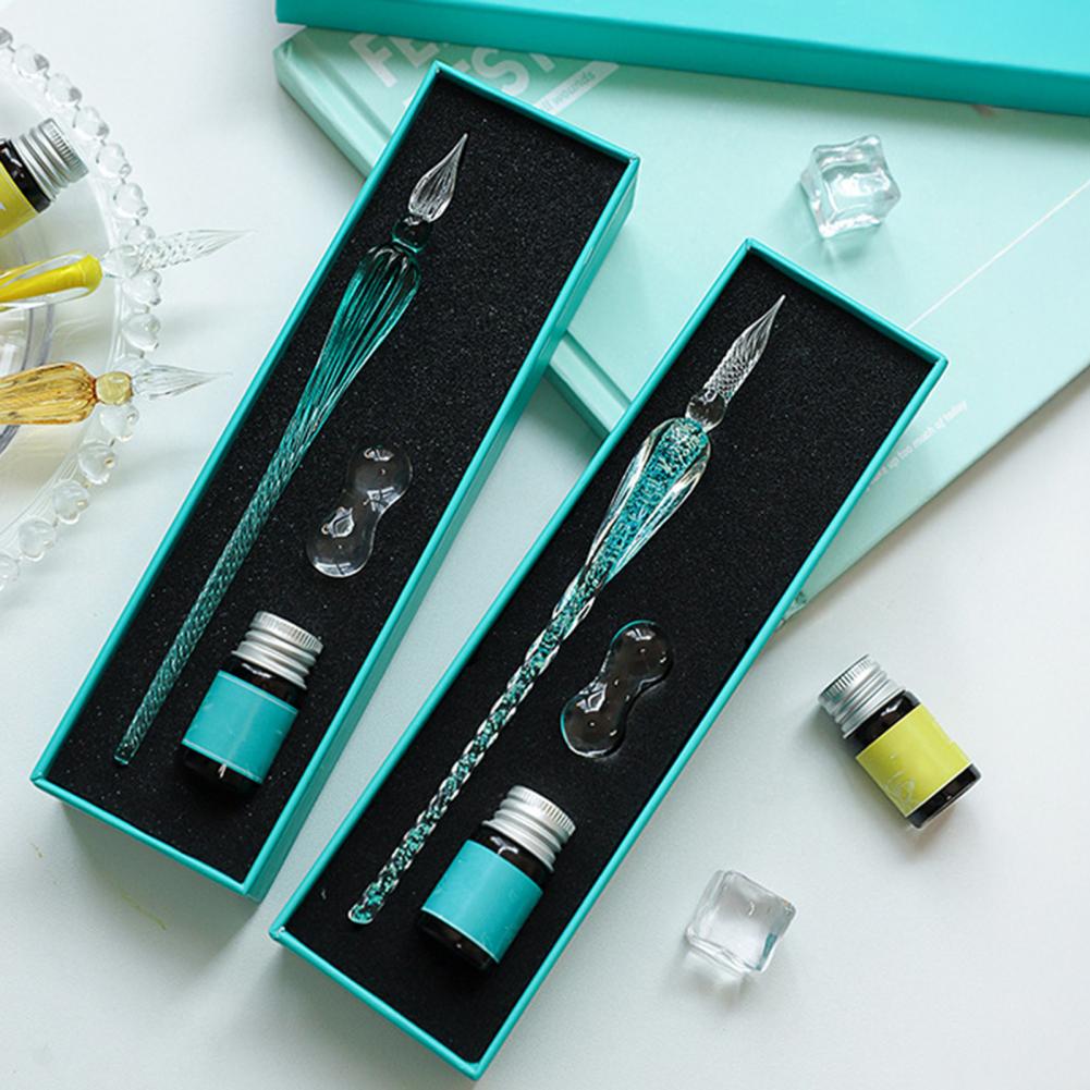 Zestaw do kaligrafii ze szklan – Glass Dip Pen Calligraphy Ink Set recenzja i cena