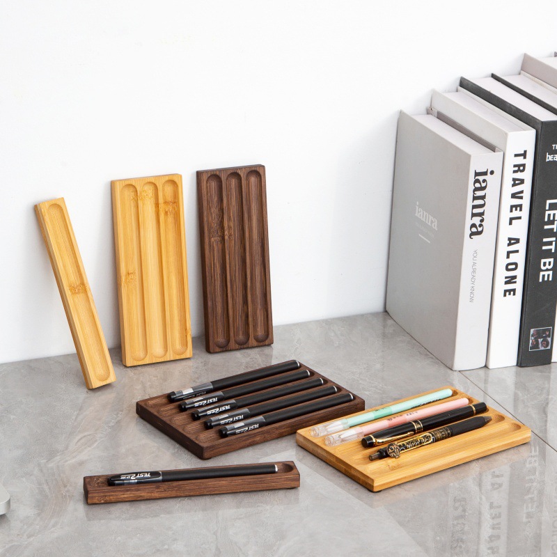 Stojak na długopisy, drewniany – Wooden Fountain Pen Desk Stand Holder recenzja i cena