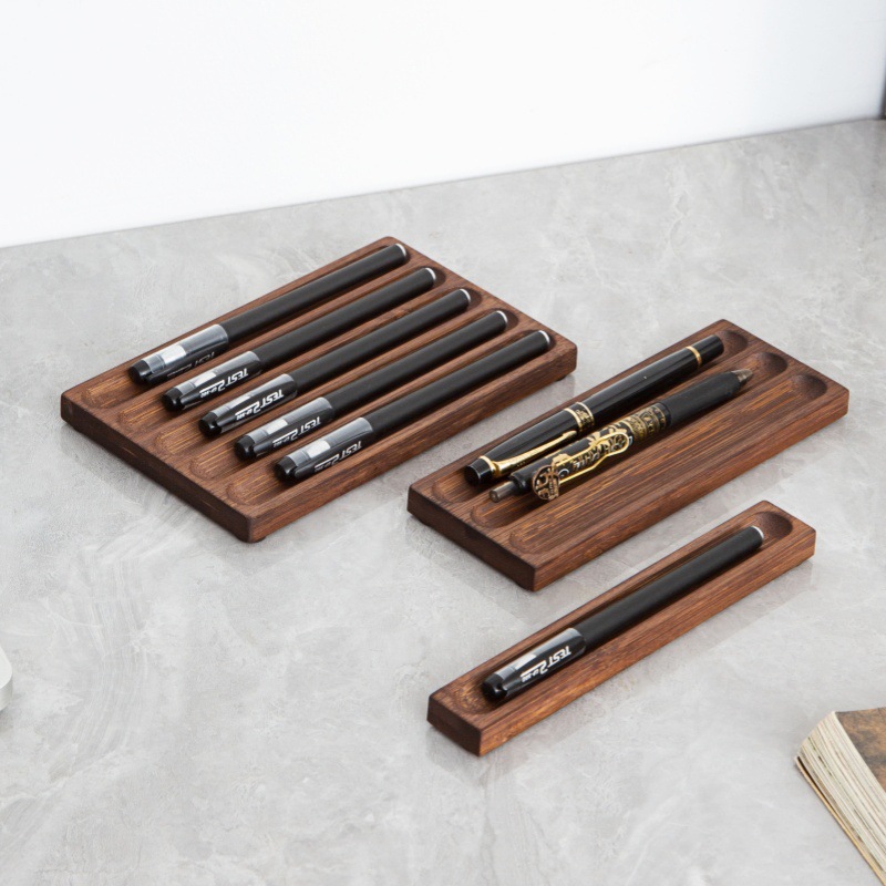 Stojak na długopisy, drewniany – Wooden Fountain Pen Desk Stand Holder recenzja i cena