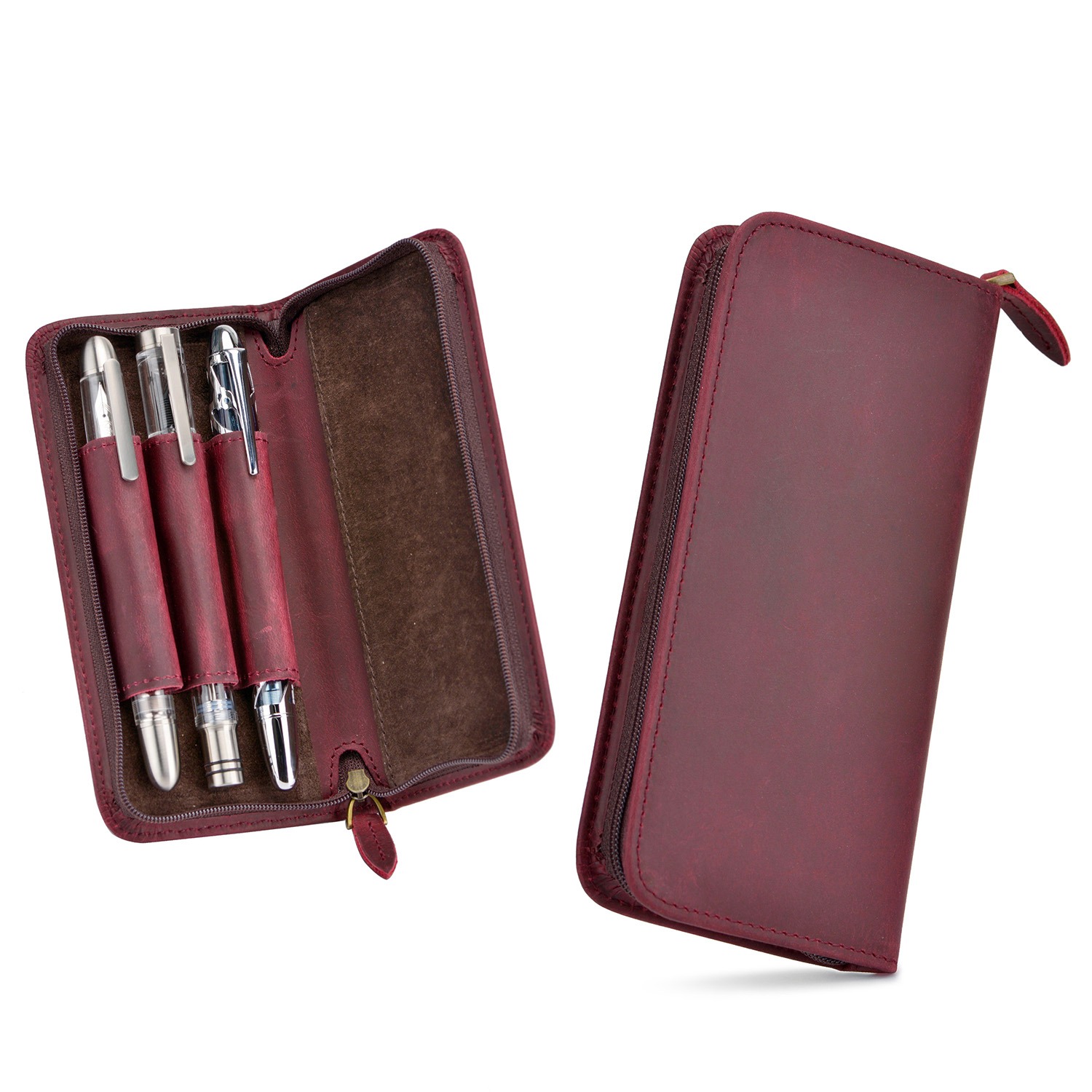 Asvine luksusowe 3-gniazdowe p – Leather Fountain Pen Case 3 Slots Pouch recenzja i cena