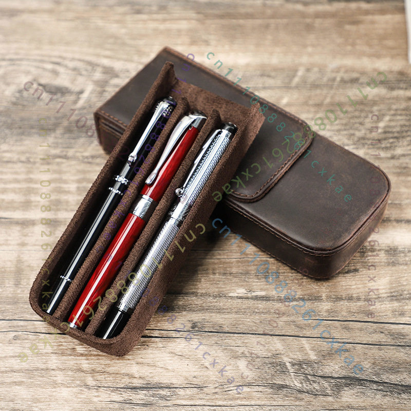 Etui na długopisy z vintage sk – Leather Fountain Pen Case 3 Slots Pouch recenzja i cena