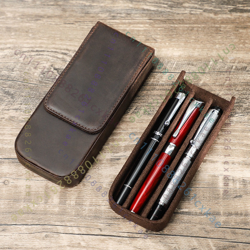 Etui na długopisy z vintage sk – Leather Fountain Pen Case 3 Slots Pouch recenzja i cena