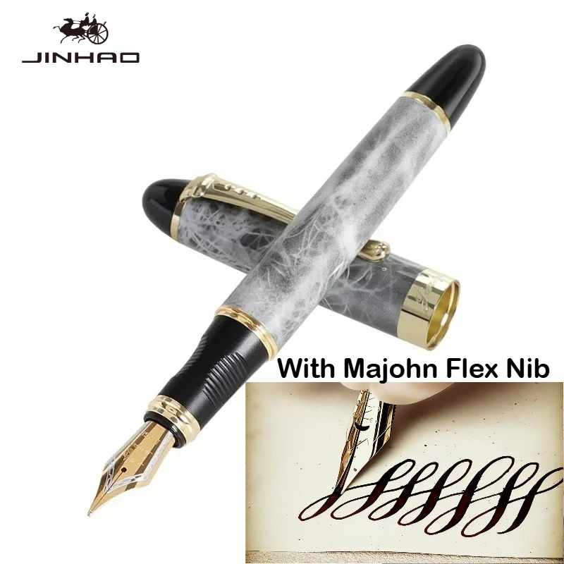 JINHAO X450 z stalówką Majohn  – Fountain Pen Calligraphy Flex Nib recenzja i cena
