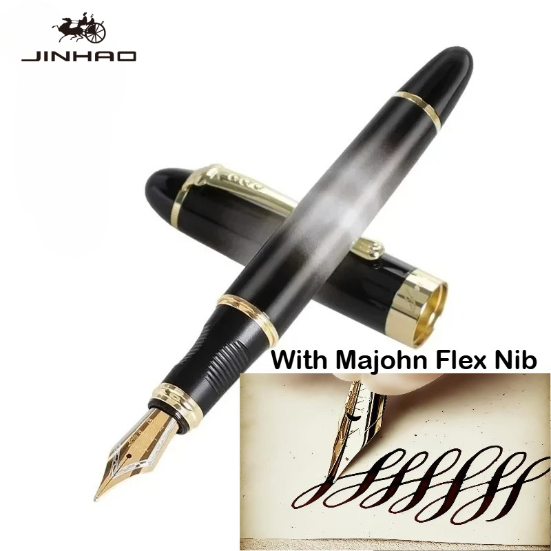 JINHAO X450 z stalówką Majohn  – Fountain Pen Calligraphy Flex Nib recenzja i cena