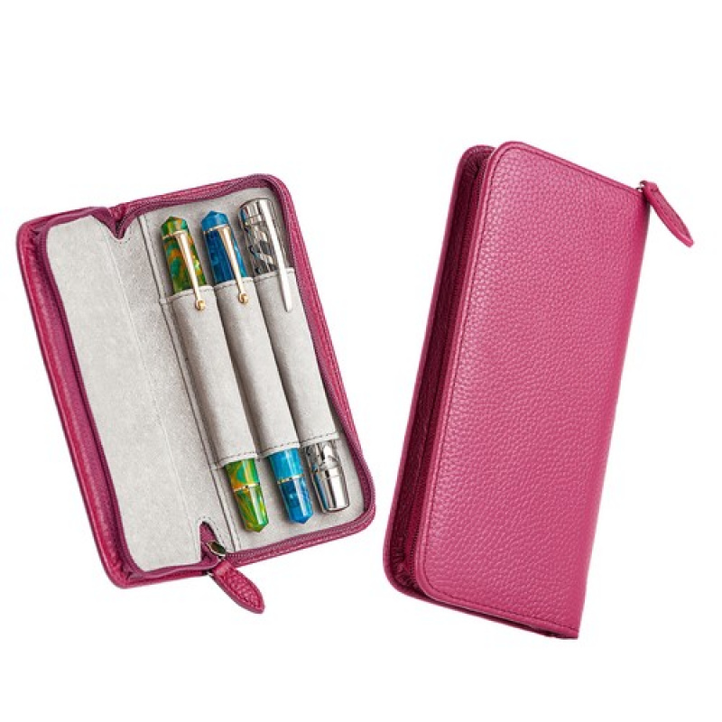 Etui na długopisy ze skóry nat – Leather Fountain Pen Case 3 Slots Pouch recenzja i cena