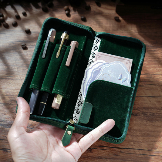 Etui na długopisy z prawdziwej – Leather Fountain Pen Case 3 Slots Pouch recenzja i cena