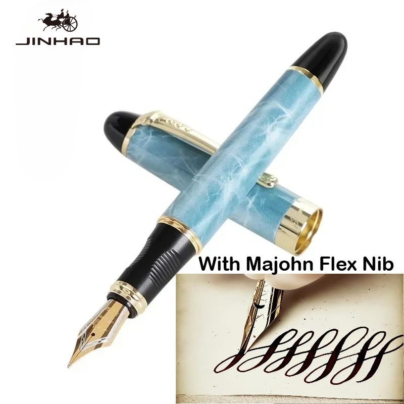 JINHAO X450 Metalowy Pióro Wie – Fountain Pen Calligraphy Flex Nib recenzja i cena